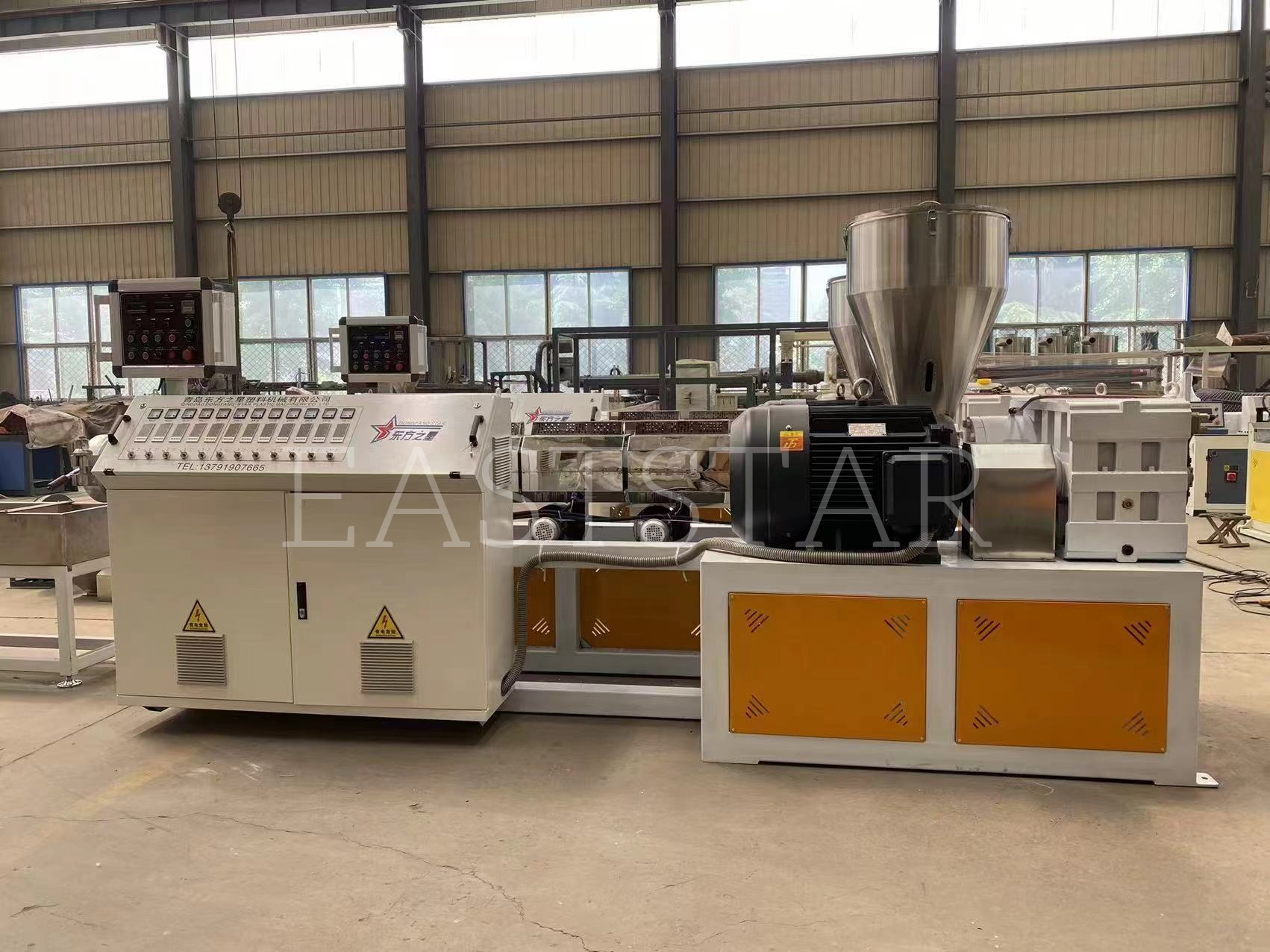 Our technical team is conducting precision assembly of the TSSK65 parallel twin-screw granulator for our Arab client